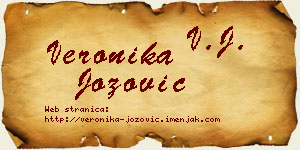 Veronika Jozović vizit kartica